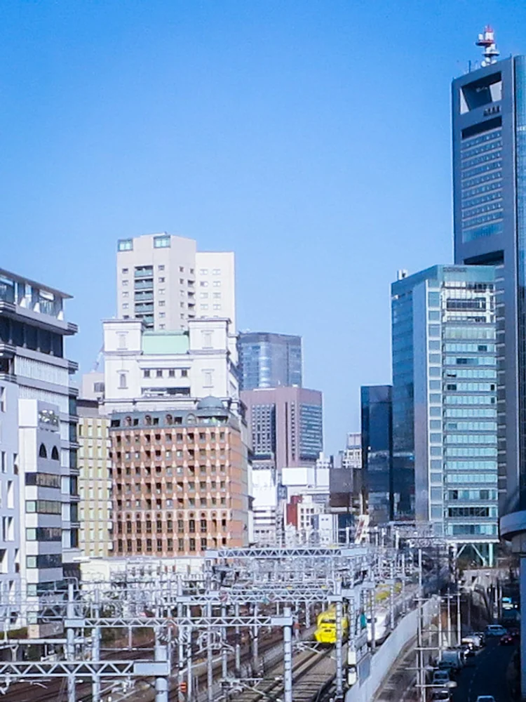 投稿写真：ドクターイエローと白い新幹線のすれ違い