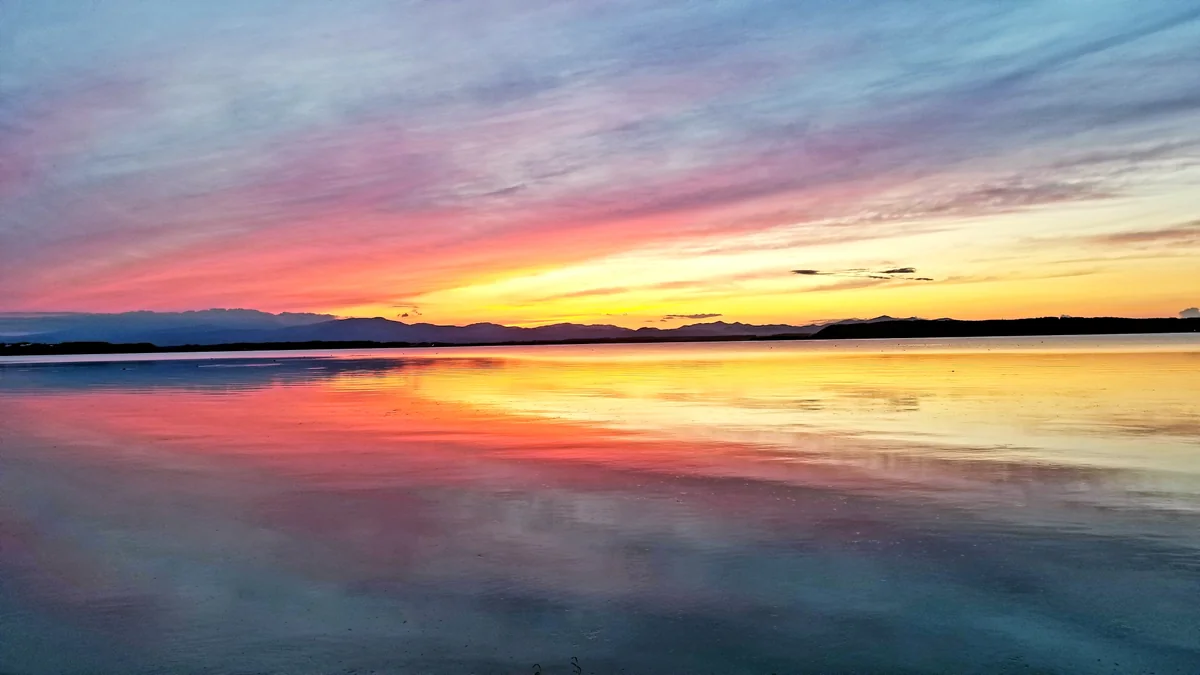 投稿写真：小川原湖の夕景