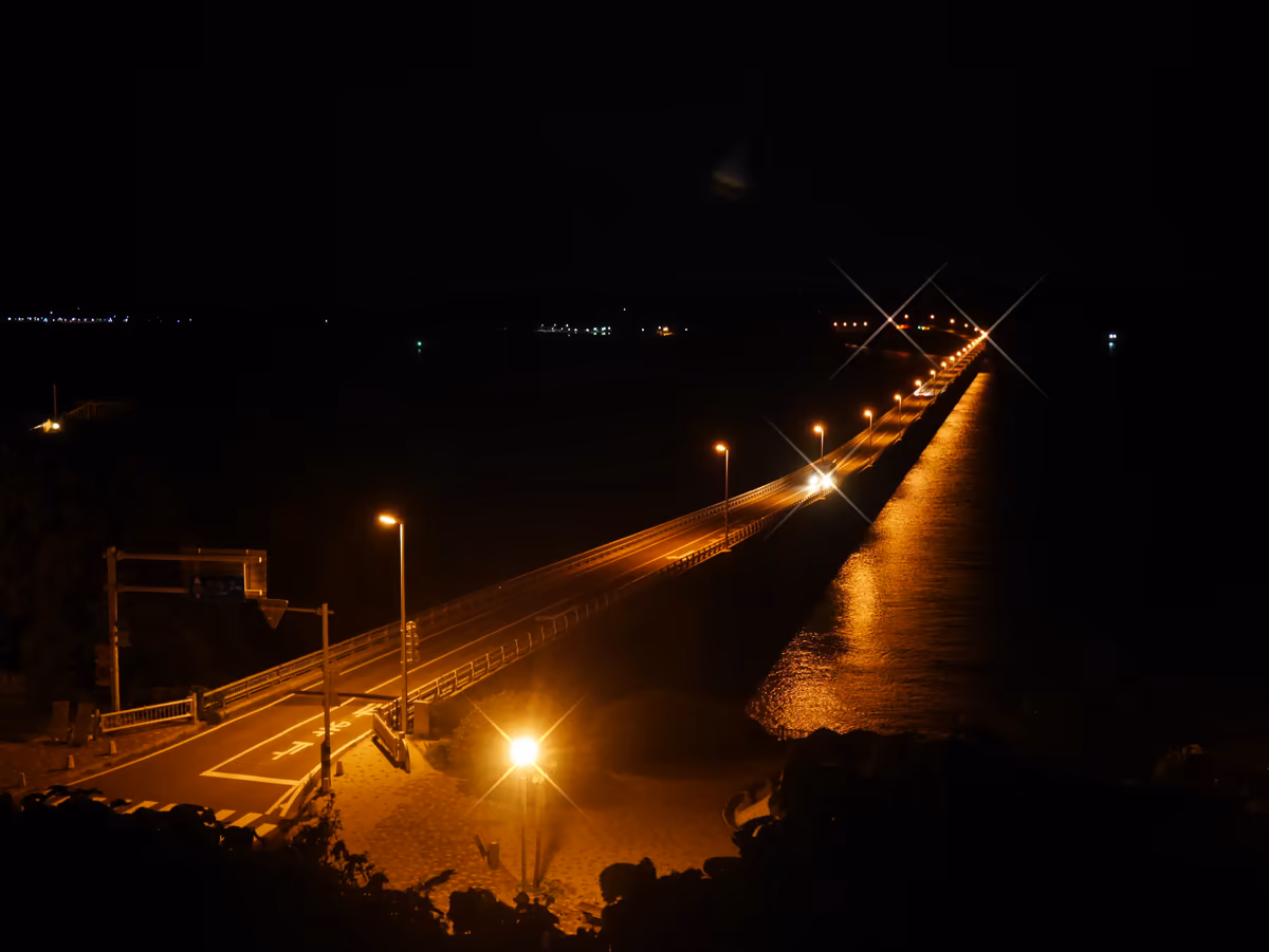 投稿写真：198角島大橋「夜ver.」（山口）
