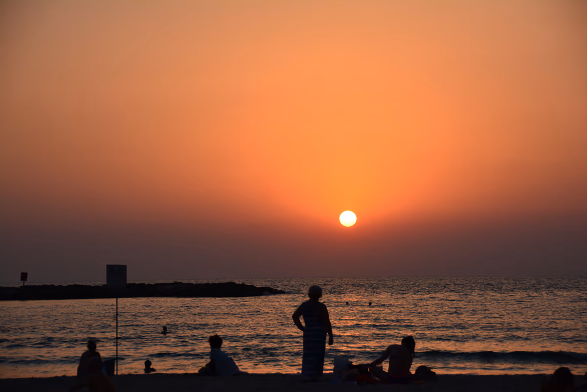 投稿写真：テルアビブビーチの夕陽