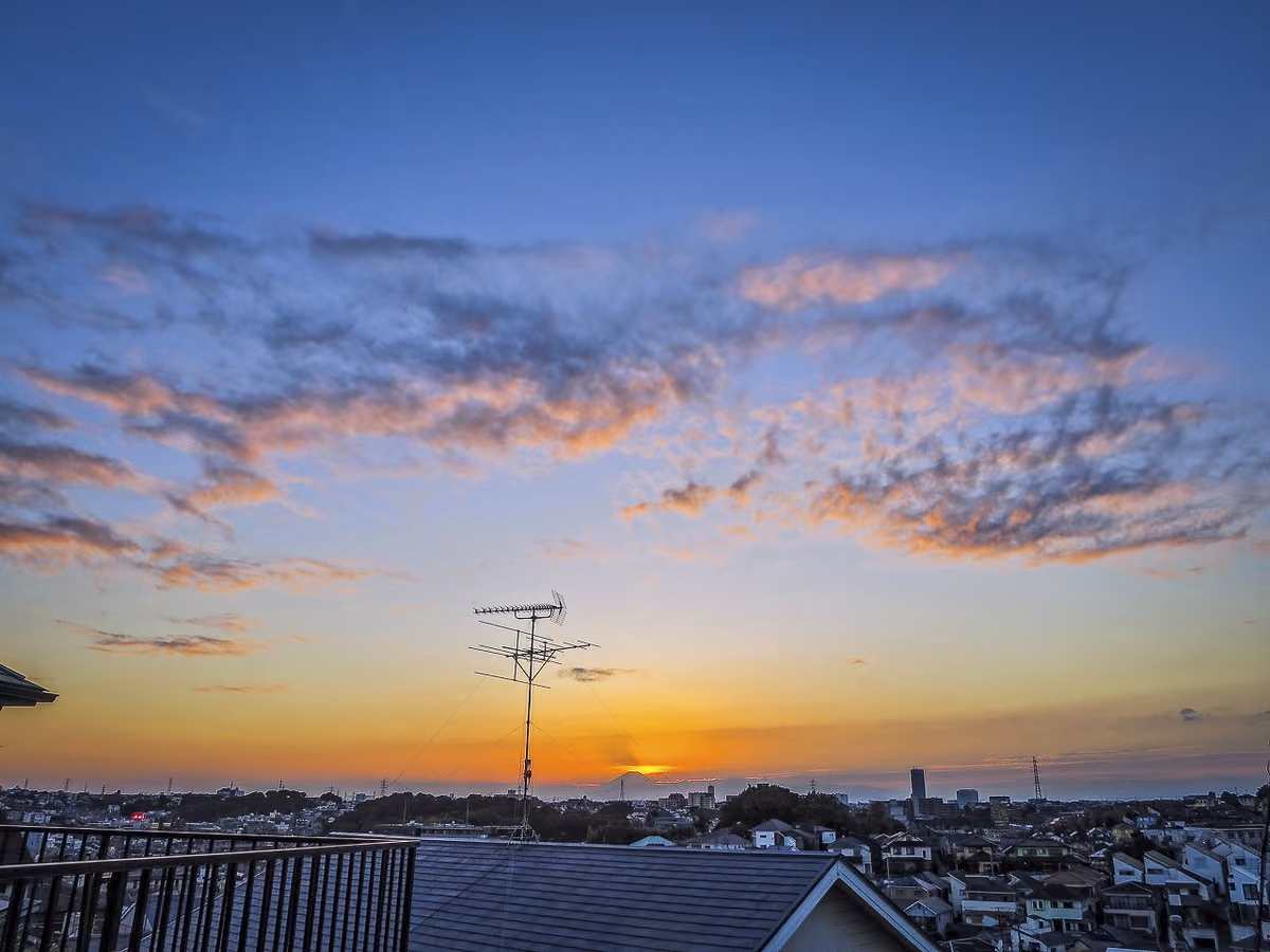 投稿写真：夕焼け雲と夕富士