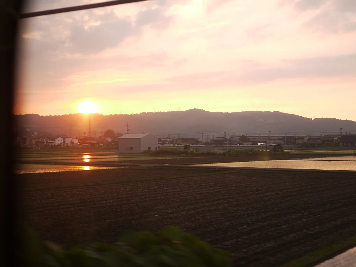 投稿写真：電車からの夕焼け