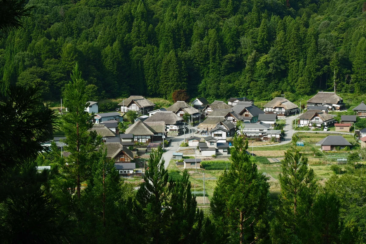 投稿写真：前沢の曲家の集落