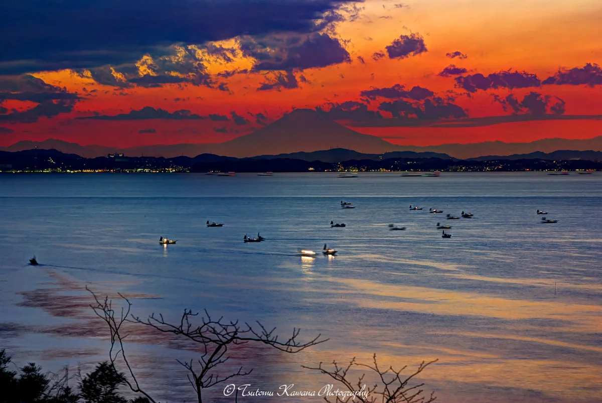 投稿写真：東京湾、春の夕暮れ慕情～♪