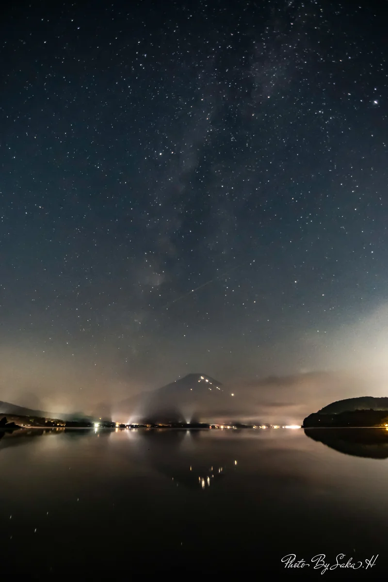 投稿写真：山中湖と天の川