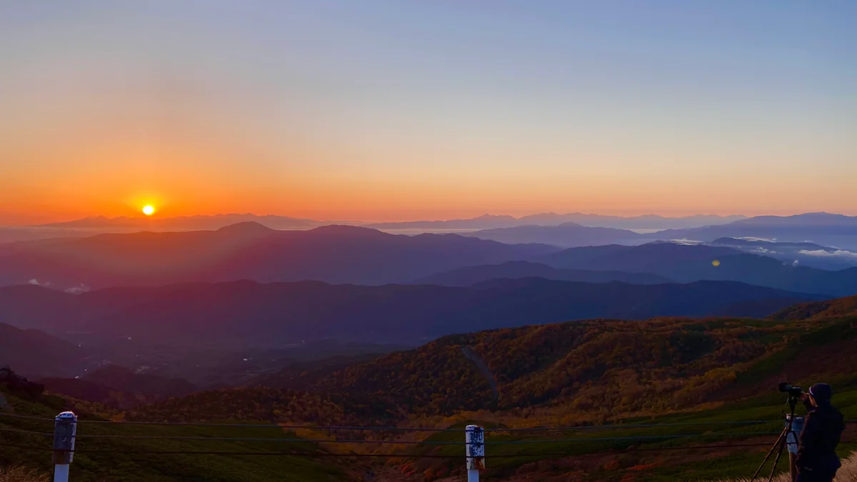 投稿写真：紅葉の乗鞍岳の朝