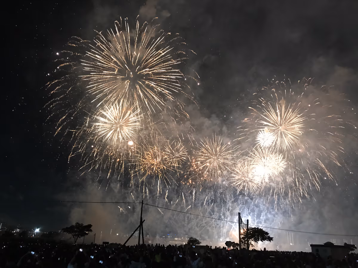 投稿写真：都内で今年一番早く打ち上げられ🎵