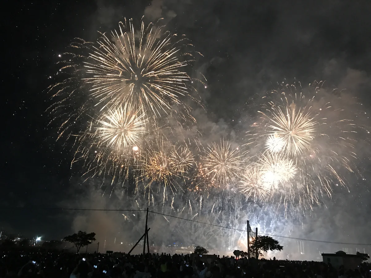 投稿写真：都内で今年一番早く打ち上げられ🎵
