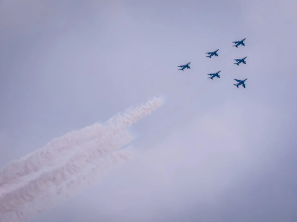 投稿写真：ブルーインパルス~スモーク終了