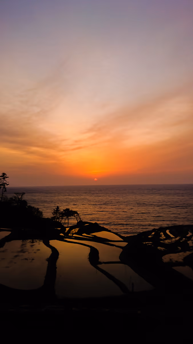 投稿写真：輪島市千枚田の夕陽