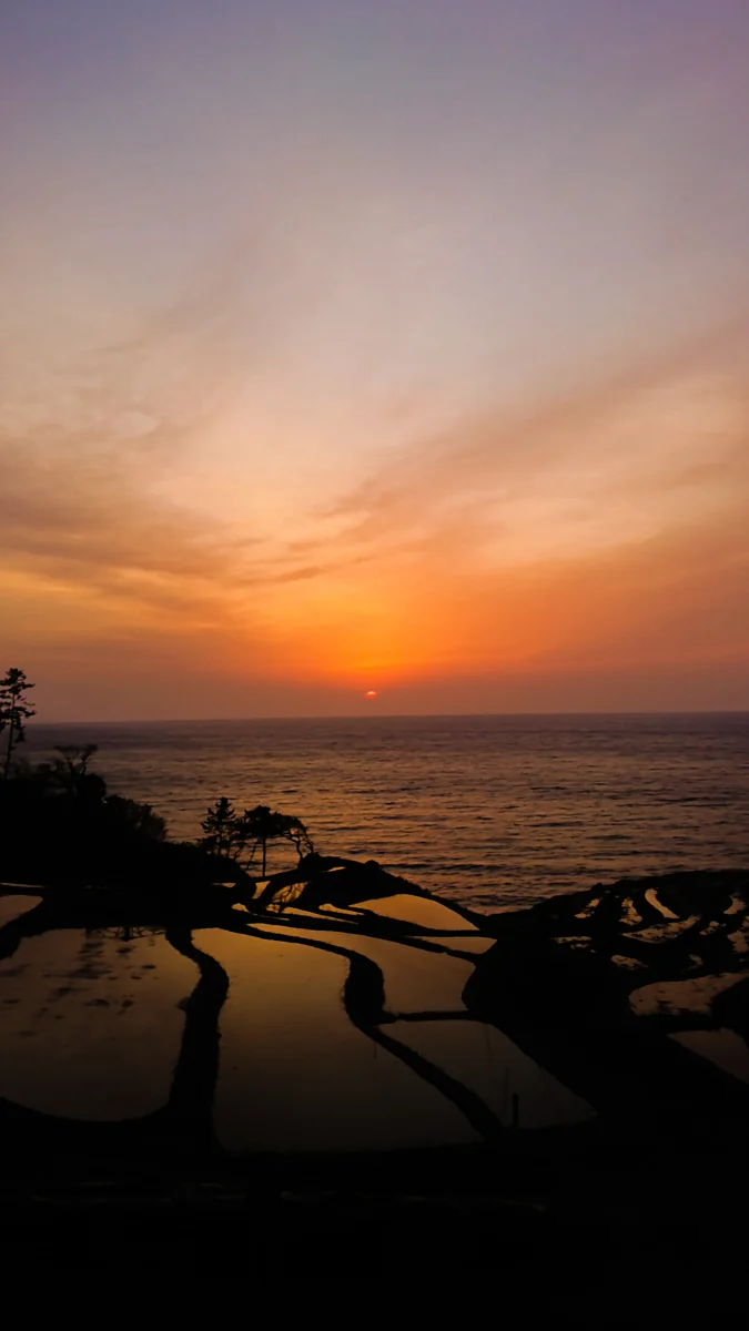 投稿写真：輪島市千枚田の夕陽
