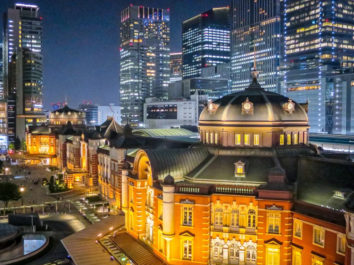 投稿写真：東京駅夜景~丸の内駅舎