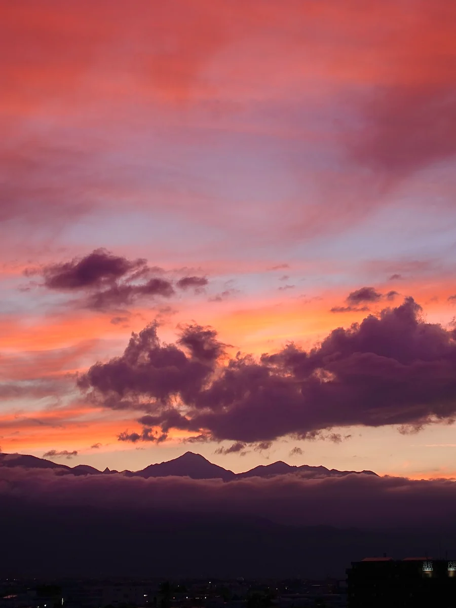 投稿写真：夕暮れどきの北アルプス南部