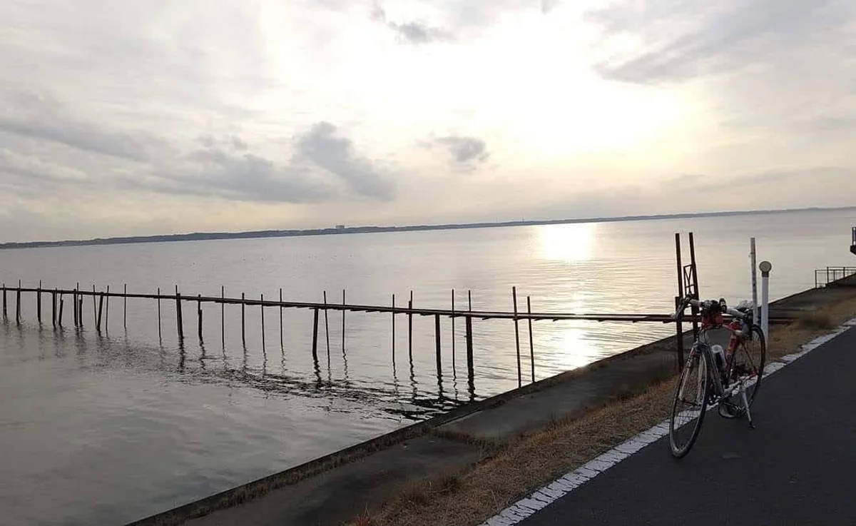投稿写真：霞ヶ浦と自転車