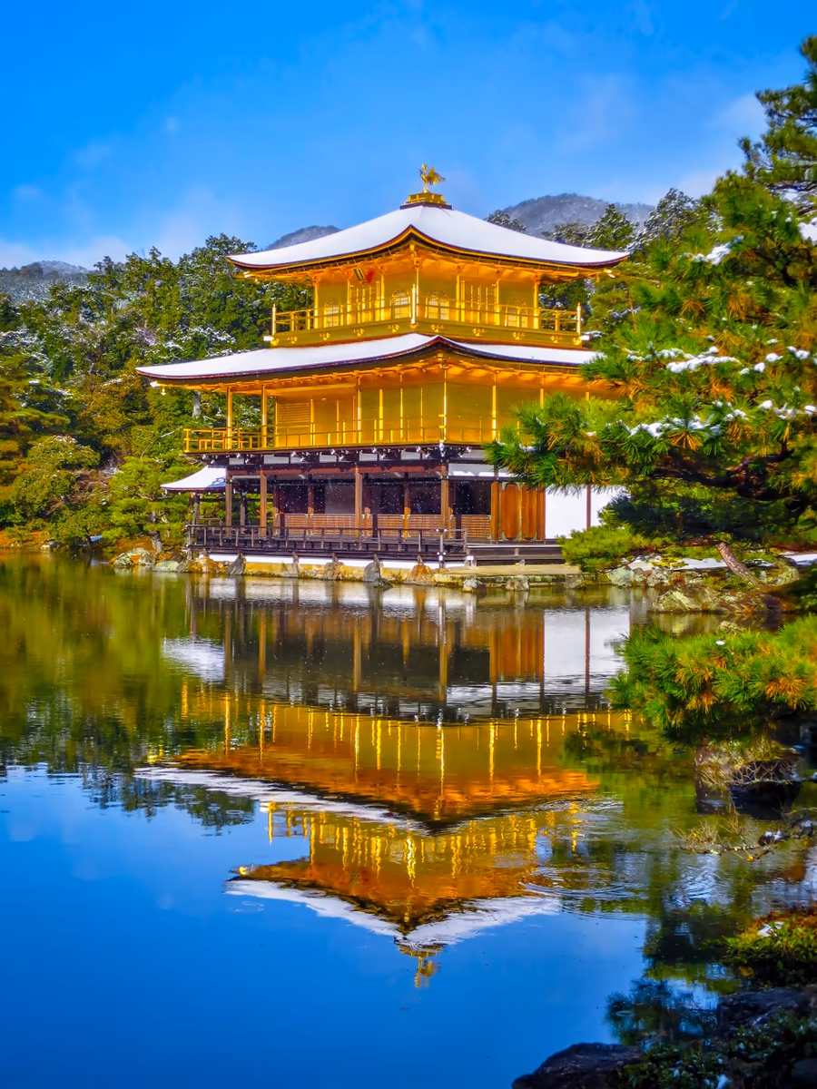 投稿写真：初雪の金閣寺