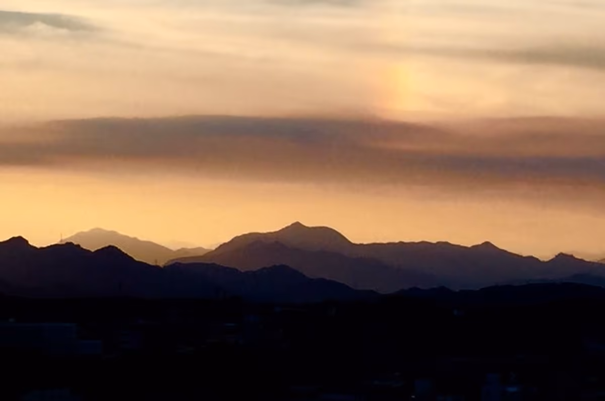 投稿写真：大岳山と夕焼け