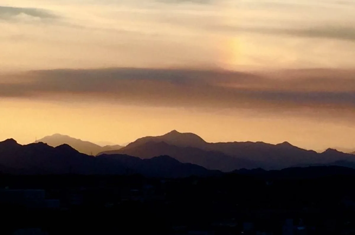 投稿写真：大岳山と夕焼け