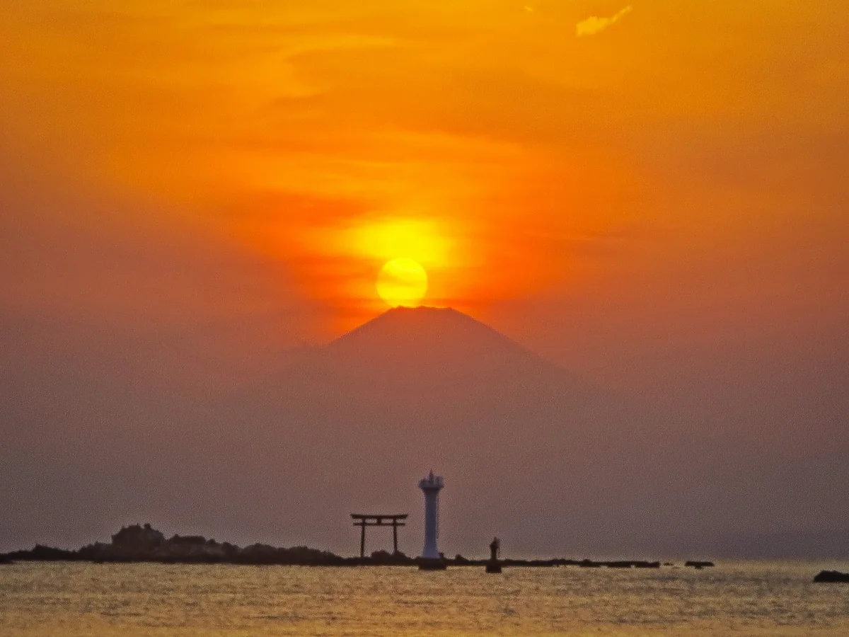 投稿写真：裕次郎灯台とダイヤモンド富士の始まり