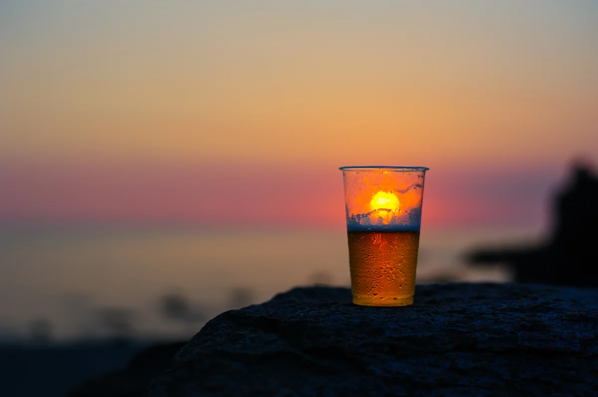 投稿写真：夕陽を飲み干す