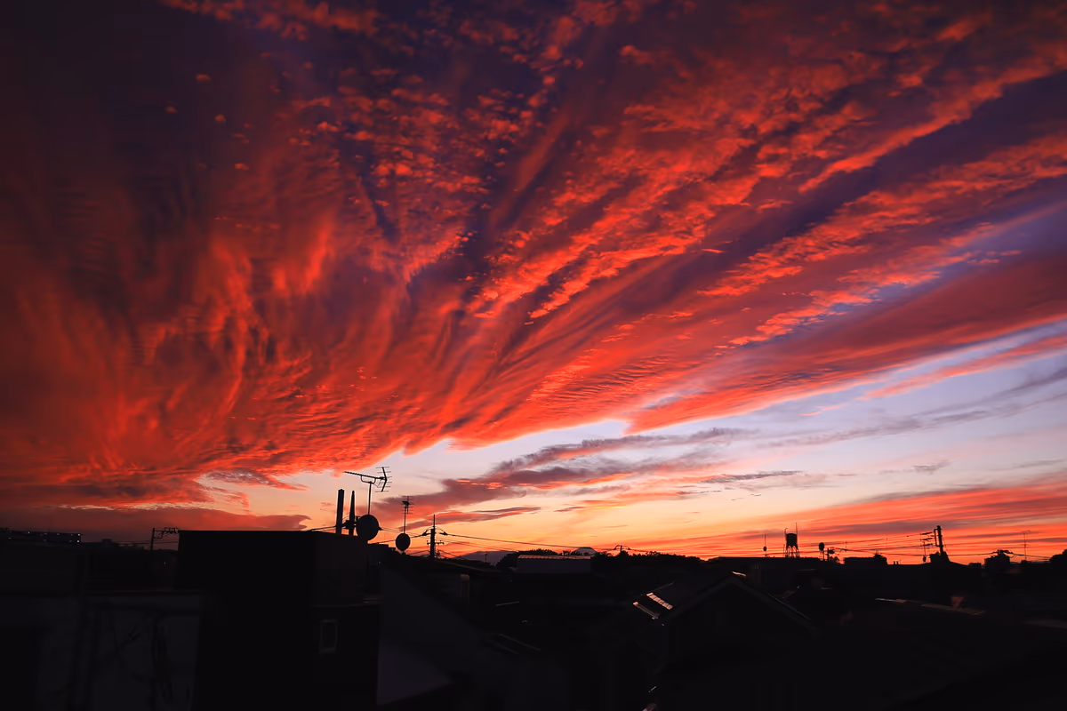 投稿写真：焼ける雲