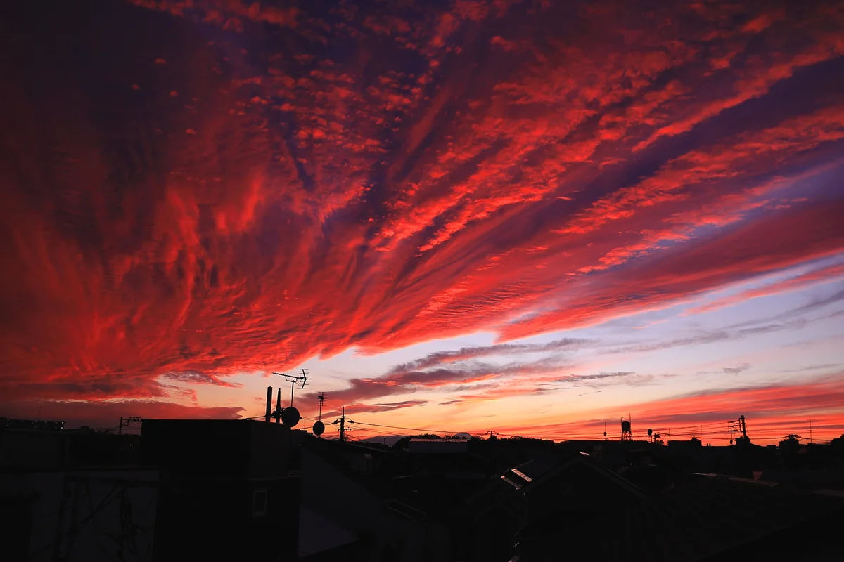 投稿写真：焼ける雲