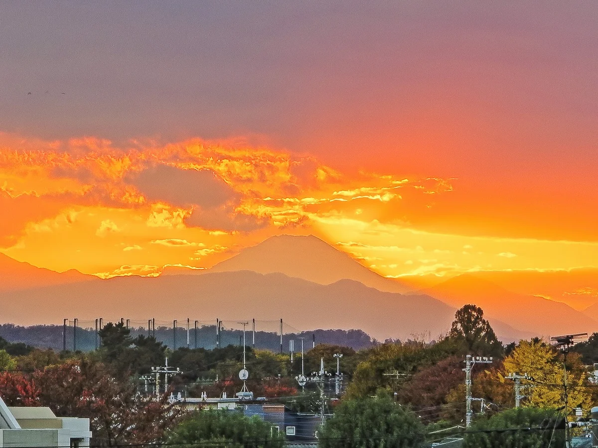 投稿写真：夕富士&影富士