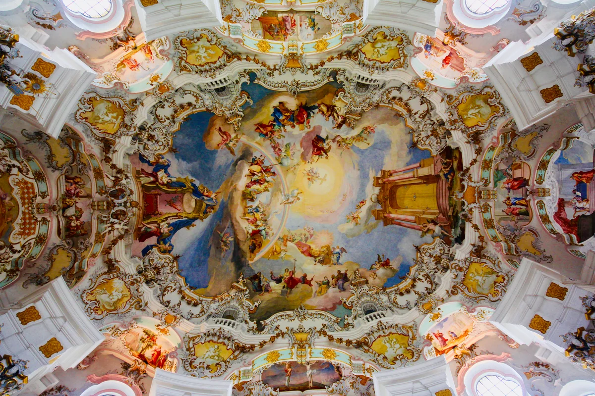 投稿写真：ヴィースの巡礼教会　天井画