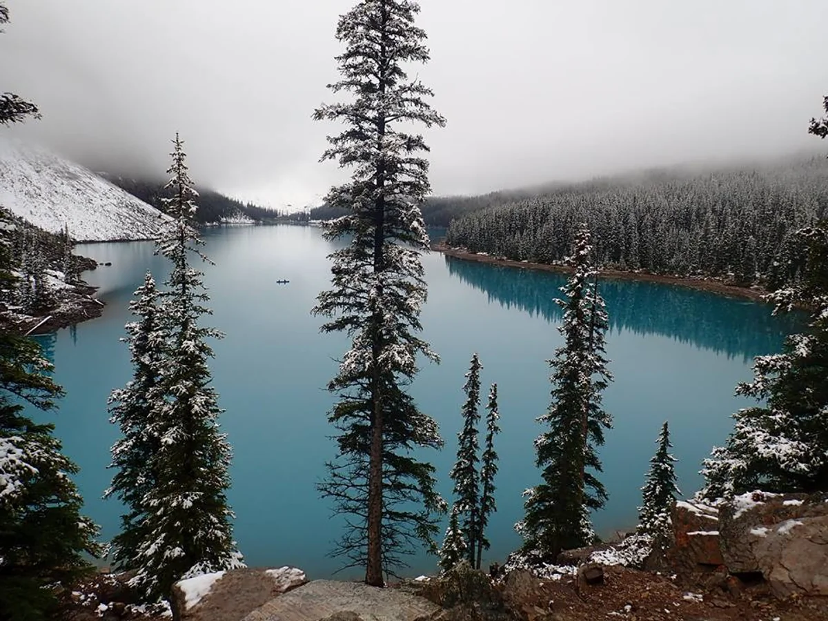 投稿写真：霧のモレーン湖（Moraine Lake）