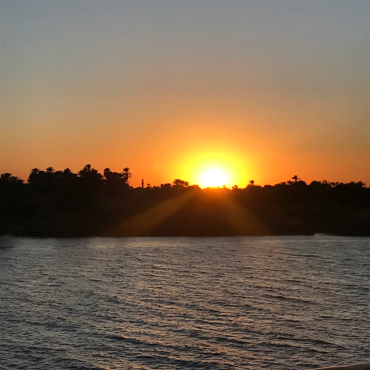 投稿写真：ナイル川から夕陽を眺める