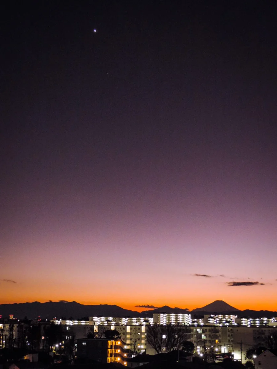 投稿写真：金星と夕富士