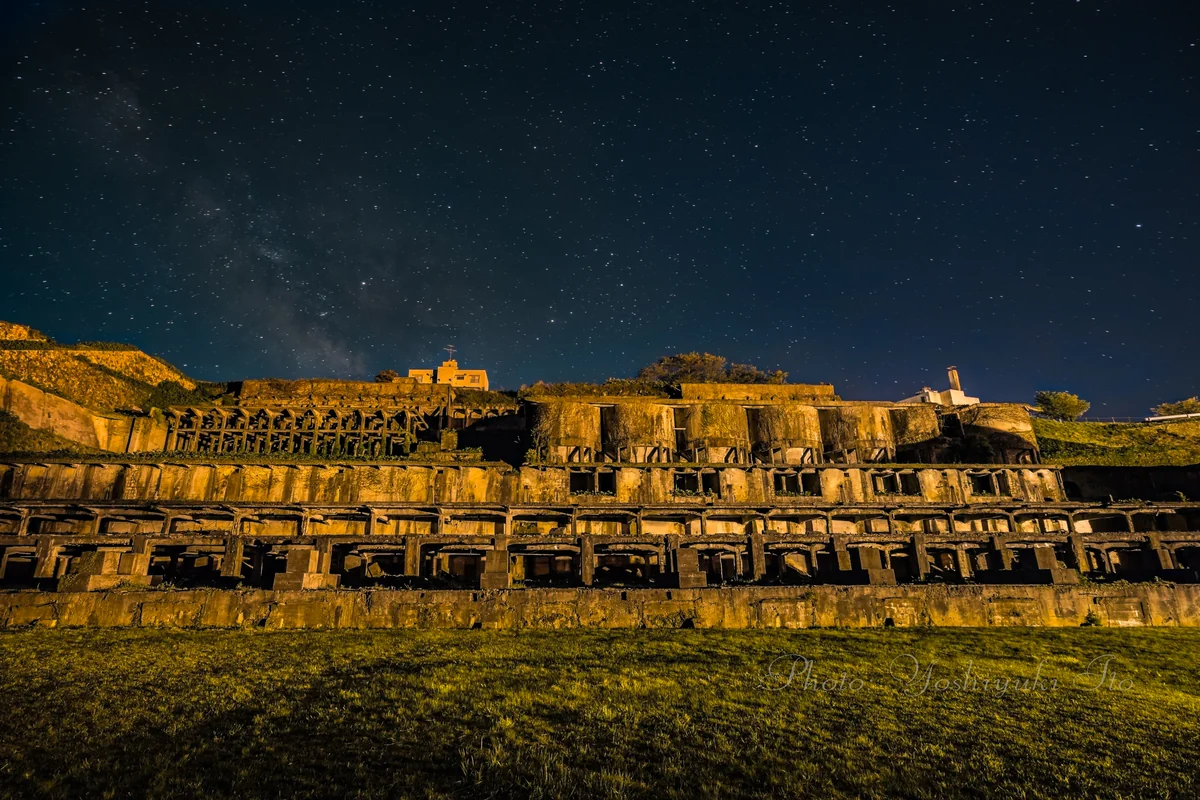 投稿写真：夜の廃墟・産業遺産登録の北沢浮遊選鉱場