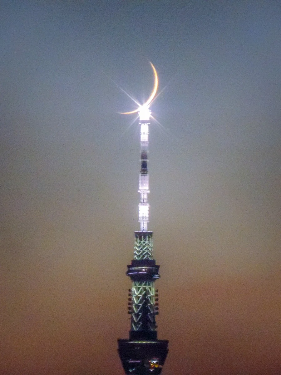 投稿写真：三日月スカイツリーにキッス