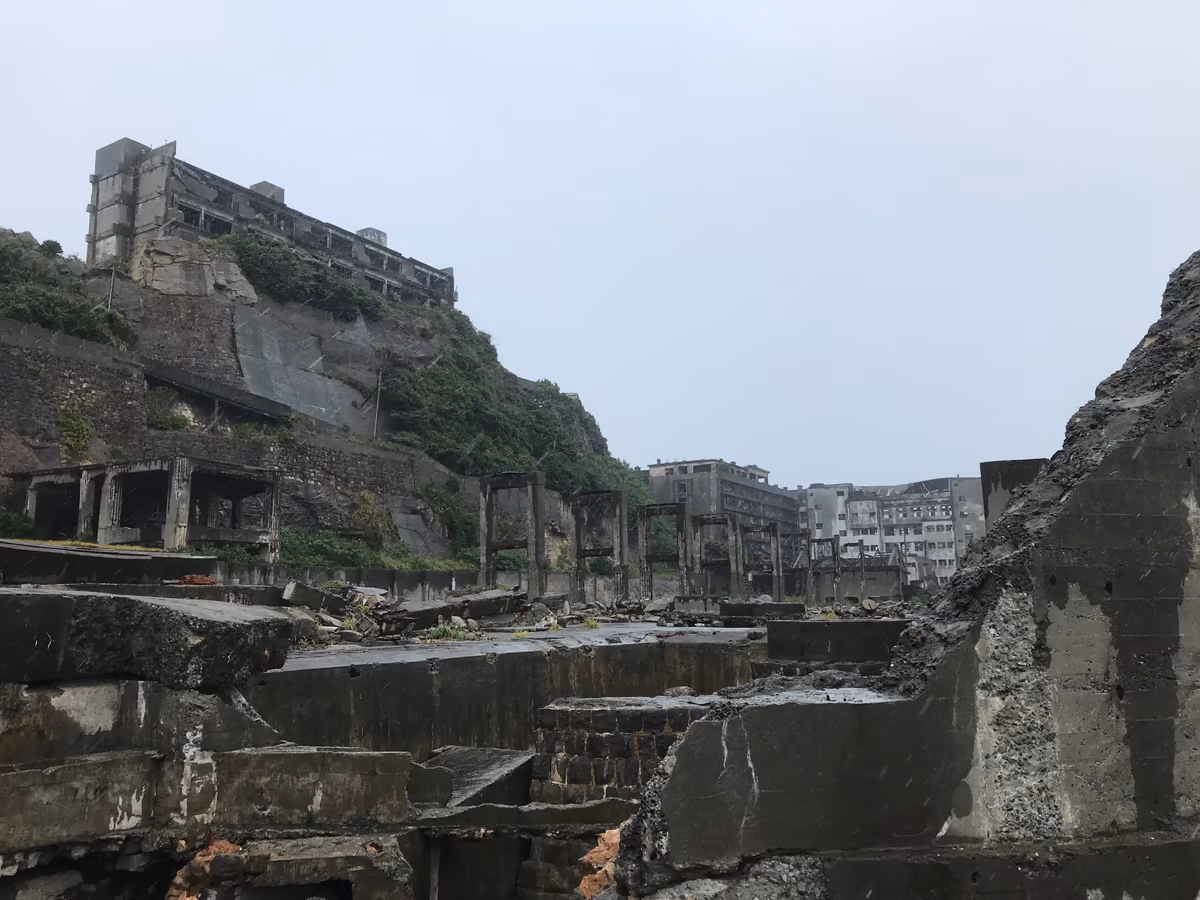 投稿写真：大雨の軍艦島