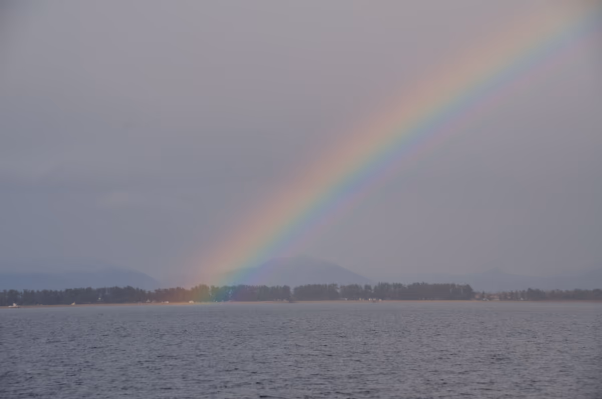 投稿写真：湖上の虹