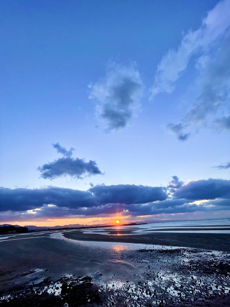 投稿写真：真玉海岸の師走の夕陽