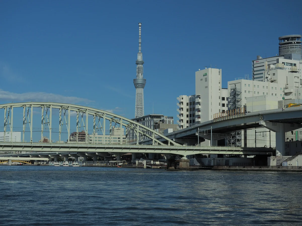 投稿写真：総武線両国鉄道橋と東京スカイツリー