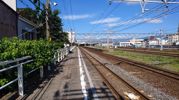 投稿：ホーム先端からみた大垣駅