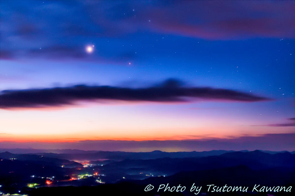 投稿写真：房総里山の朝焼けに明けの明星輝く