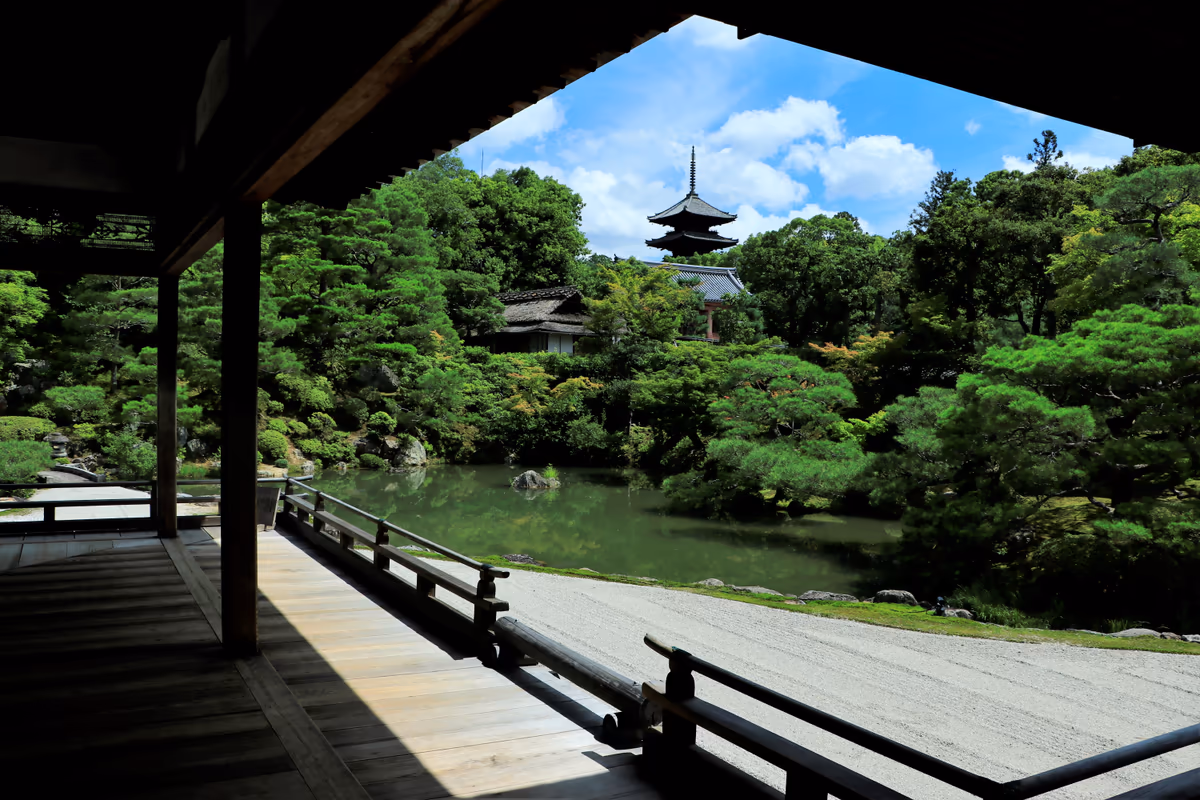 投稿写真：仁和寺宸殿から五重塔を望む