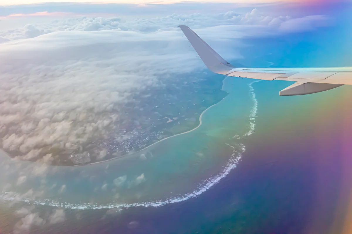 投稿写真：石垣島、機内から