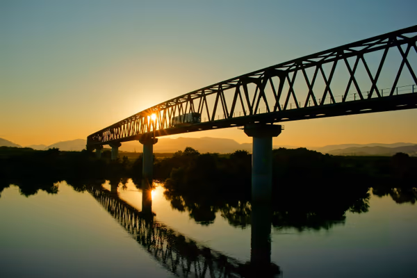 投稿：「井原鉄道の夕日」