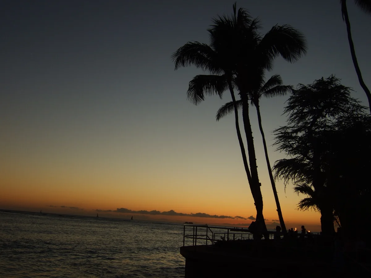 投稿写真：ワイキキビーチの夕暮れ