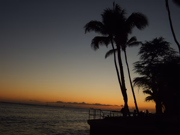 投稿：ワイキキビーチの夕暮れ