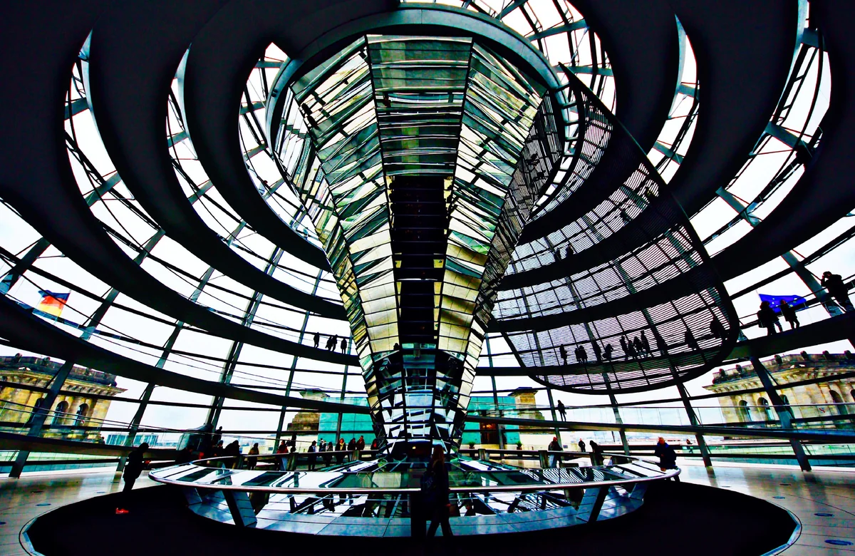 投稿写真：ドイツ国会議事堂のガラスドーム内の絶景