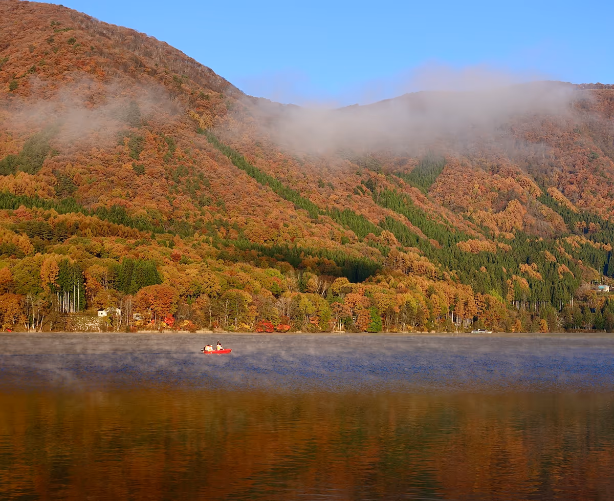 投稿写真：立冬早朝の木崎湖