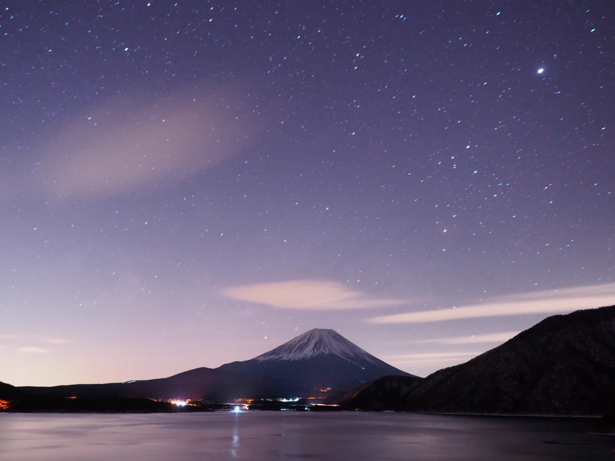 投稿写真：富士と星空