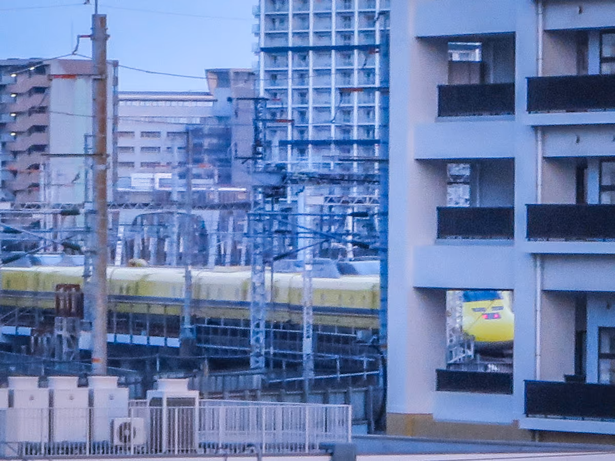 投稿写真：車両基地に帰るドクターイエロー