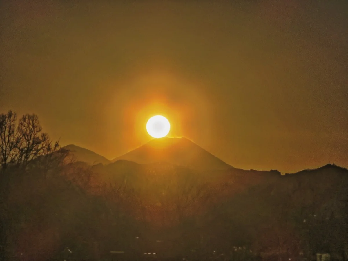 投稿写真：ダイヤモンド富士の始まり