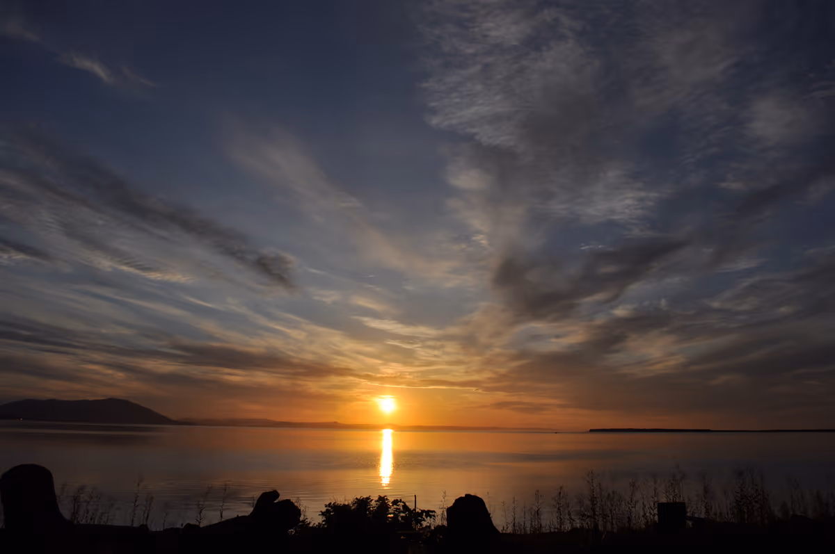 投稿写真：サロマ湖の夕日