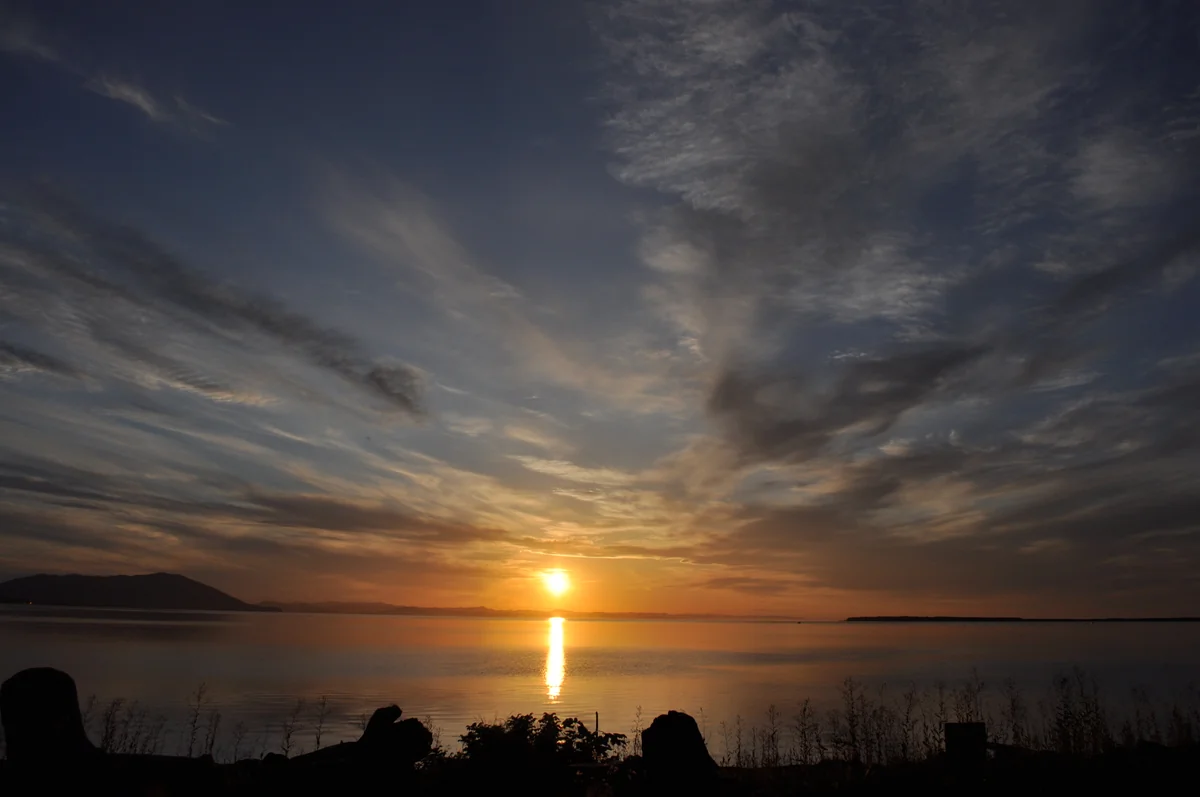 投稿写真：サロマ湖の夕日
